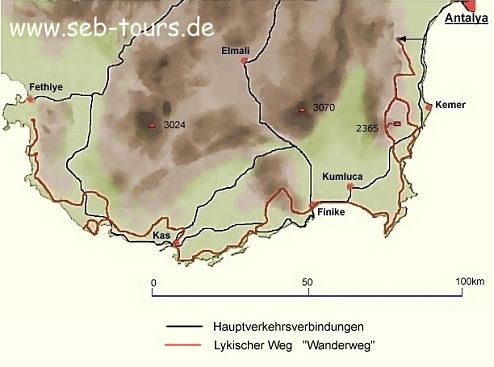 der Lykische Weg "Wanderweg"