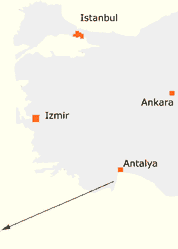Türkeikarte - Lykische Küste 